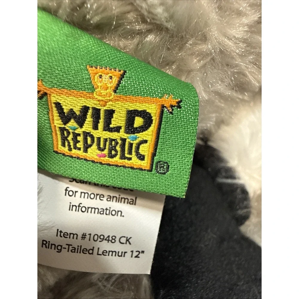 Wild Republic Ring Tailed Lemur Plush 12